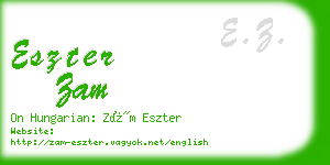 eszter zam business card